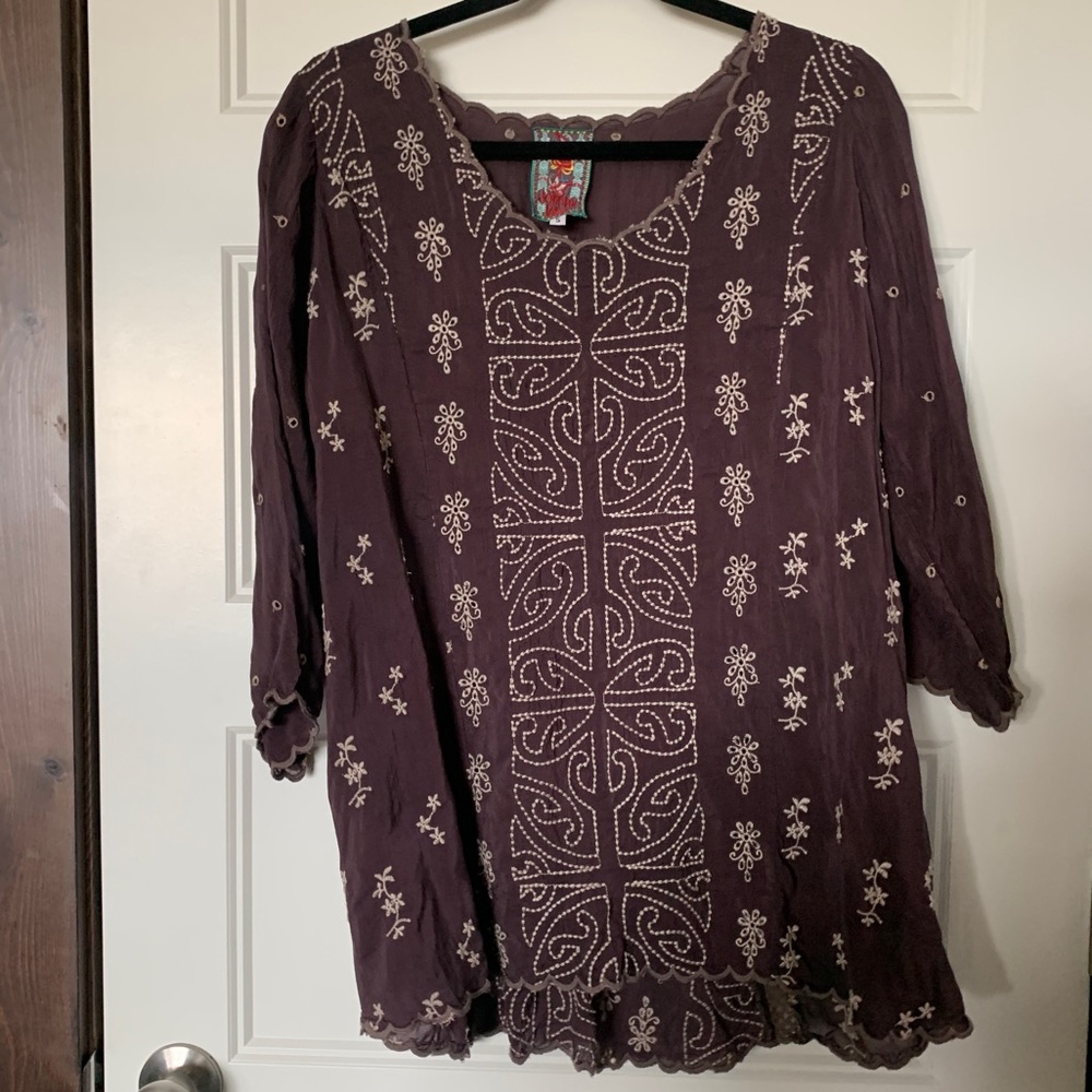Johnny Was Embroidered Top